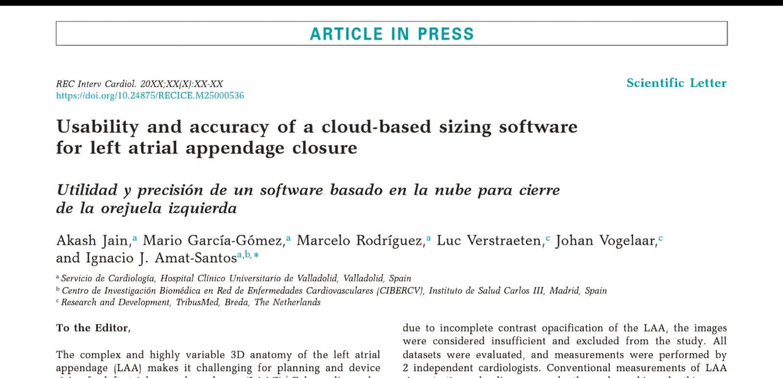 Publication @ REC Intervention